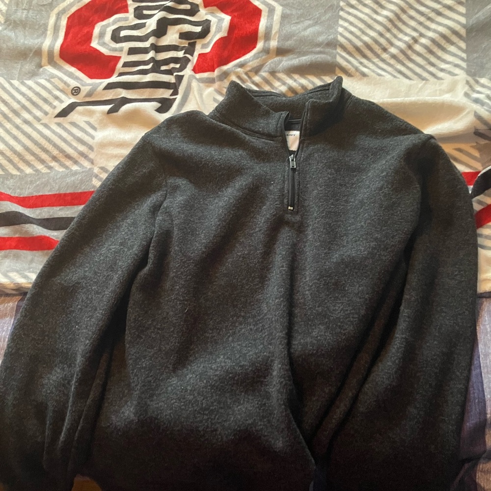 Old Navy Gray Zip Up Sweater Casual Style